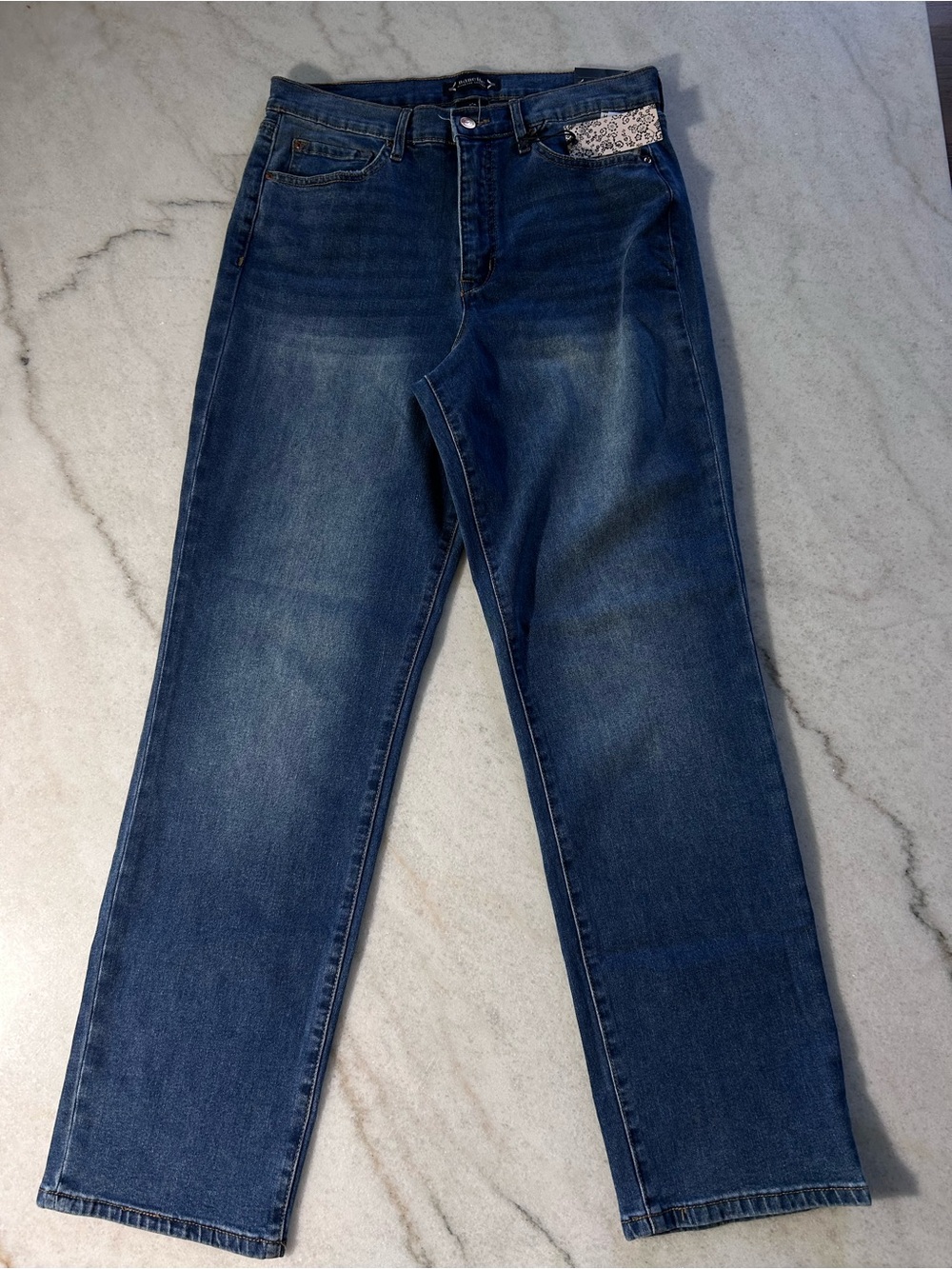 Nannette Medium Blue Straight Leg Jeans - Picture 3 of 5